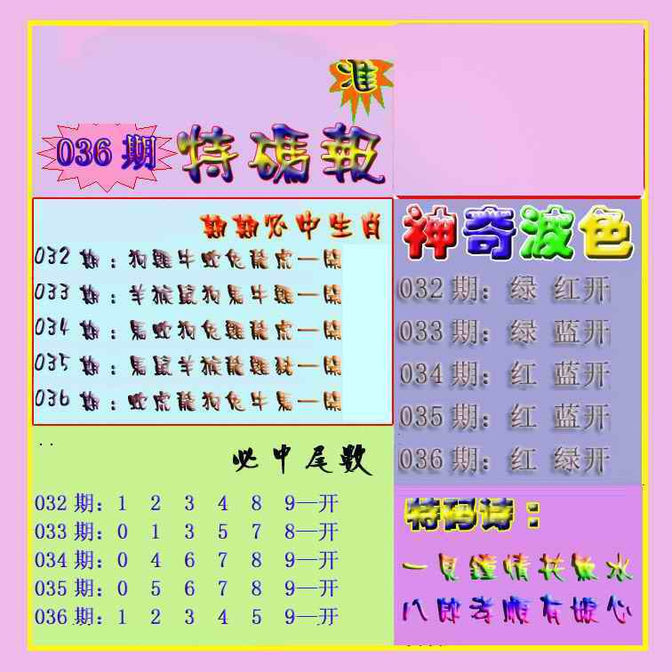 036期生财有道特码报[图]