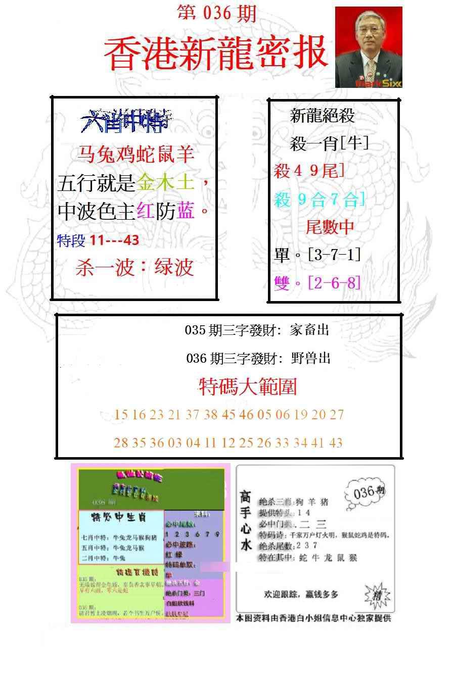 036期新龙密报[图]